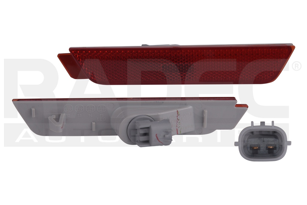 CUARTO LATERAL TRASERO CV CAMARO 10-15 ROJO DEPO DER