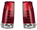 JUEGO CALAVERAS CV CHEYENNE/CUSTOM/SIERRA 92-98/SUBURBAN 92-99 BLANCO/ROJO EE LED
