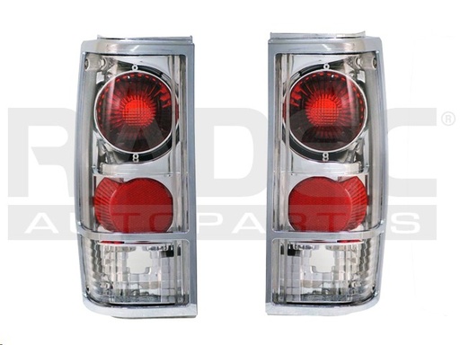 JUEGO CALAVERAS CV S-10/SONOMA 82-94 FILO CROMADO TRANSPARENTE/ROJO NACIONAL