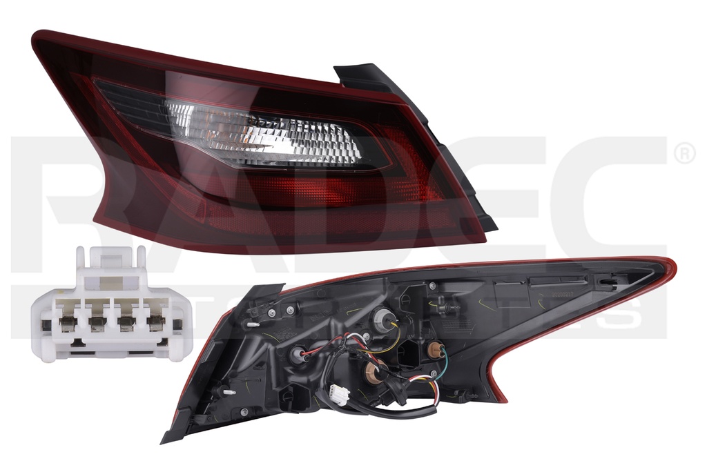 CALAVERA EXTERIOR NS ALTIMA 17-18 ROJO/NEGRO C/FOCO DEPO IZQ
