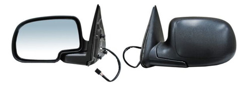 ESPEJO CV CHEYENNE/SILVERADO/SIERRA 99-06 ELECTRICO C/DESEMPAÑANTE C/LUZ INFERIOR CORRUGADO NEGRO LIMITED/LTZ/BASE/LS/LT/Z71/DENALI/SL/SLE/SLT IZQ