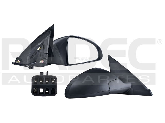ESPEJO CV MALIBU 04-07 ELECTRICO C/DESENPANANTE CORRUGADO 5 PINES MAXX/BASE/LS/LT L4/V6 4/6 CILINDROS 2.2/3.5L 4 PUERTAS DER