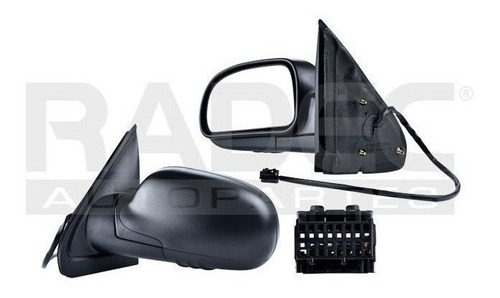 ESPEJO CV TRAIL BLAZER 02-09 ELECTRICO C/DESENPANANTE NEGRO 5 PINES R/Q/EXT/B/A/CXL/NORTH/SS/BASE/LT/DENALI/SLE/SLT V8 8 CILINDROS 4.2/6.0L 4 PUERTAS IZQ