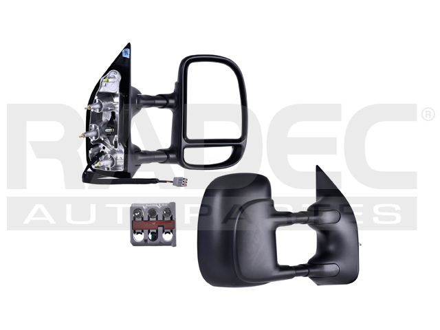 ESPEJO FD ECONOLINE 02-08 ELECTRICO CORRUGADO 3 PINES BASE/XL/XLT/SUPER DUTY/E-150/E-250/E-350/E-450/E-550 V8 8CILINDROS 4.6/5.4L 2/3 PUERTAS DER