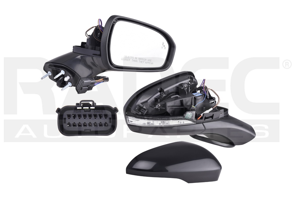 ESPEJO FD FUSION 17-20 ELECTRICO C/DESEMPANANTE C/DIRECCIONAL C/LUZ INFERIOR C/MEMORIA P/PINTAR SE/PLATINUM/TITANIUM/SPORT 4/6 CILINDROS 2.0/2.5/2.7L 4 PUERTAS DER