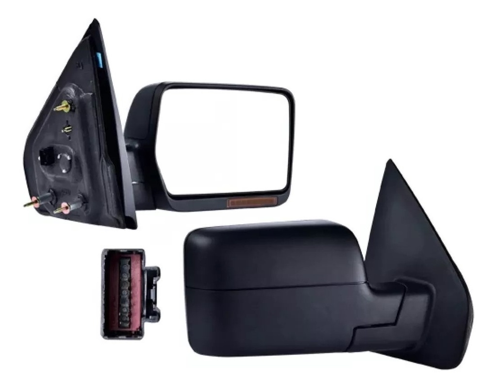 ESPEJO FD LOBO 04-08 ELECTRICO C/DESEMPANANTE C/DIRECCIONAL (8 LEDS)CORRUGADO 7 PINES LARIAT/HARLEY/FX4/KING RANCH/XL/XLT/STX DER
