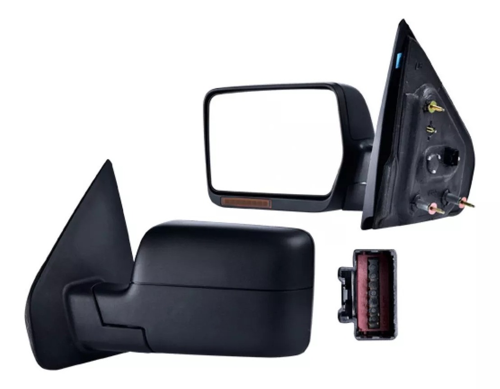 ESPEJO FD LOBO 04-08 ELECTRICO C/DESEMPANANTE C/DIRECCIONAL (8 LEDS)CORRUGADO 7 PINES LARIAT/HARLEY/FX4/KING RANCH/XL/XLT/STX IZQ