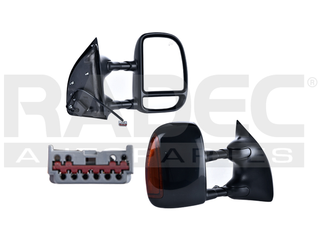 ESPEJO FD F-350 99-07 ELECTRICO C/DIRECCIONAL P/PINTAR LARIAT/HARLEY/KING RANCH/LIMITED/XLS/XL/EDDIE BAUER/XLT /F-250/F-350/F-450/F-550 8/10CILINDROS 5.4/6.0/6.8L 4 PUERTAS DER