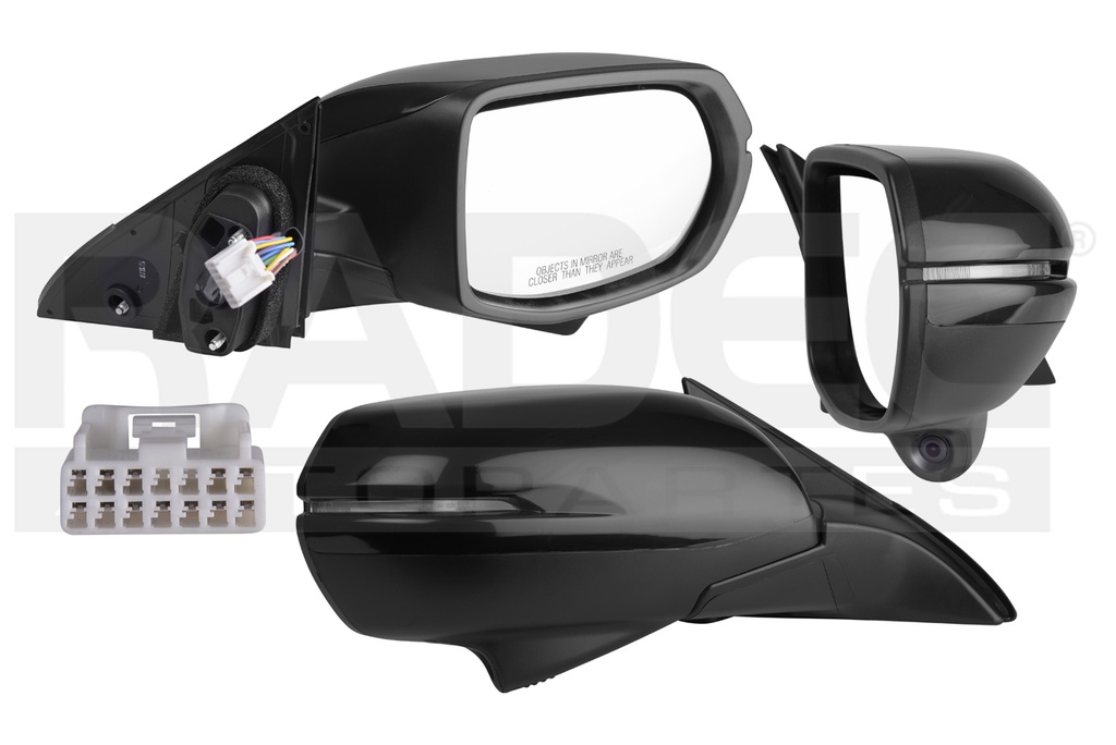 ESPEJO HD HR-V 16-22 ELECTRICO C/DESENPANANTE C/DIRECCIONAL C/CAMARA E/ABATIBLE P/PINTAR 12 PINES BASE L4 4 CILINDROS 2.0L 5 PUERTAS DER