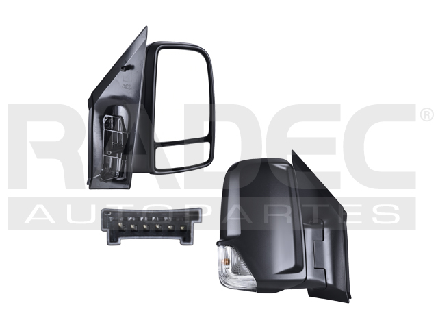 ESPEJO MC SPRINTER 07-13 ELECTRICO C/DIRECCIONAL CORRUGADO 5 PINES DER