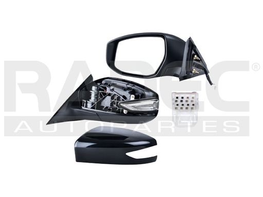 ESPEJO NS ALTIMA 13-18  ELECTRICO C/DESEMPANANTE C/DIRECCIONAL P/PINTAR 7 PINES BASE/S/SL/SR/SV/SENSE/ADVANCE/EXCLUSIVE L4/V6 4/6 CILINDROS 2.5/3.5L 4 PUERTAS IZQ