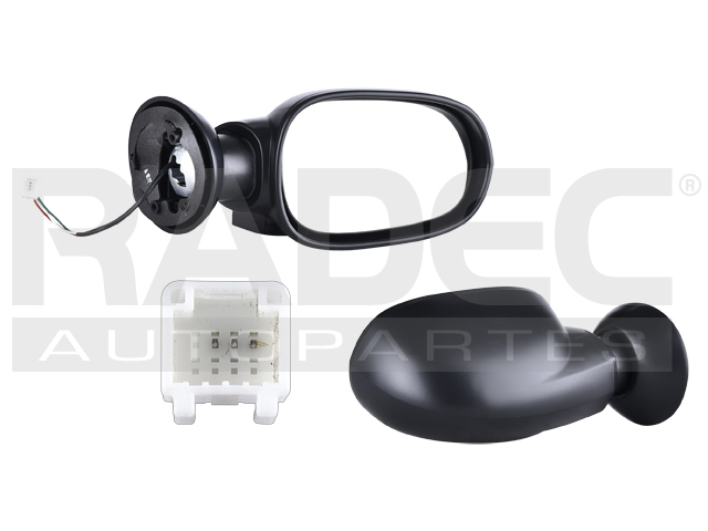 ESPEJO NS APRIO 08-10 ELECTRICO CORRUGADO 3 PINES BASE/CUSTOM/CONVENIENCE L4 4 CILINDROS 1.6L 4 PUERTAS DER