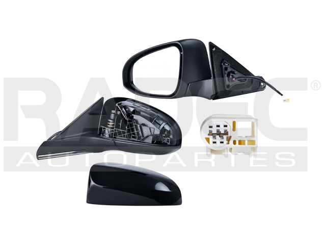 ESPEJO TY CAMRY 15-17 ELECTRICO C/DESENPANANTE P/PINTAR 5 PINES XSE/XLE/SE/LE/HYBRID L4 4CILINDROS 2.5L 4 PUERTAS IZQ