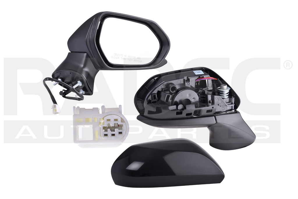 ESPEJO TY CAMRY 18-22 ELECTRICO P/PINTAR 3PINES HYBRID/LE/SE/L/XLE/XSE L4/V6 4/6 CILINDROS 2.5/3.5L 4 PUERTAS DER