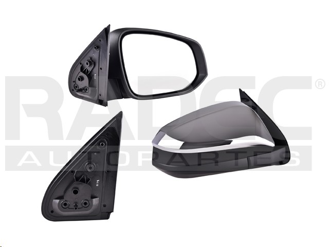 ESPEJO TY HILUX 16-23 LINEA ANTERIO Y LINEA NUEVA MANUAL CROMADO 4X2/4X4/SR/BASE L4 4 CILINDROS 2.7/2.8L 2/4 PUERTAS DER