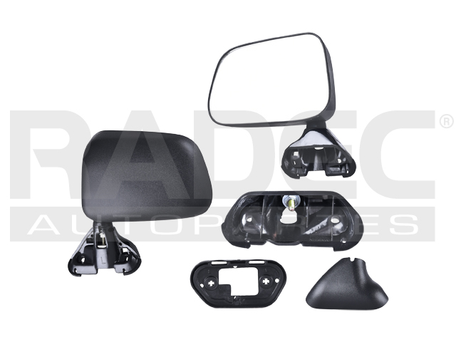 [018-3010-07] ESPEJO TY PICK UP 89-95 MANUAL CORRUGADO NEGRO (U.T.P) IZQ