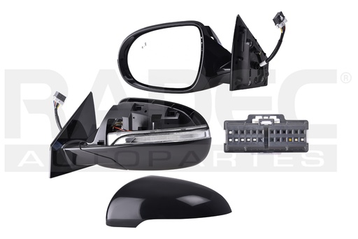 ESPEJO KI SORENTO 16-20 ELECTRICO C/DESEMPANANTE C/DIRECCIONAL E/ABATIBLE P/SENSOR DE PROXIMIDAD P/PINTAR EX/LX/SXL L4/V6 4/6 CILINDROS 2.4/3.3L 5 PUERTAS IZQ
