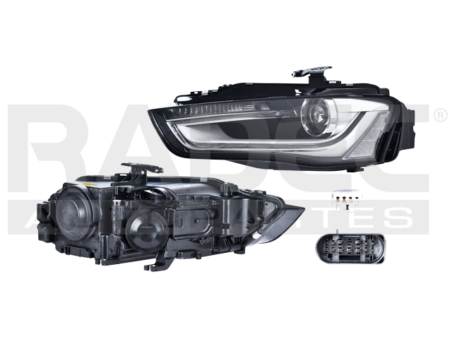 FARO AD A4 13-16 ELECTRICO C/MOTOR C/LUPA P/FOCO XENON C/LEDS S/FOCO DEPO IZQ