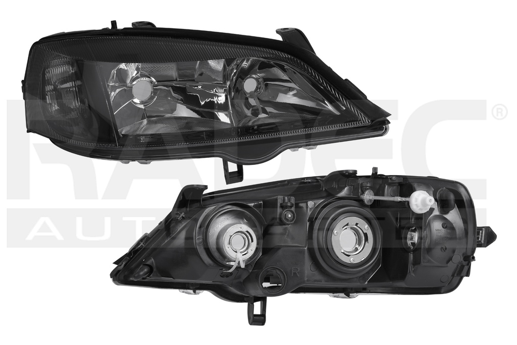 FARO CV ASTRA 00-03 ELECTRICO S/MOTOR FONDO NEGRO P/FOCO HALOGENO S/FOCO DEPO DER