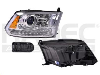 FARO DG RAM PU 16-19 C/LUPA FONDO CROMADO C/FOCO DEPO DER