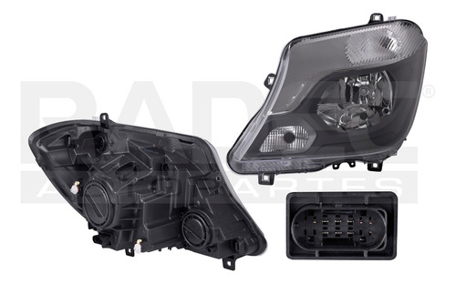 FARO MC SPRINTER 14-17 ELECTRICO C/MOTOR FONDO NEGRO S/FOCO DEPO IZQ