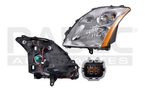 FARO NS SENTRA 07-10 FONDO CROMADO C/FOCO DEPO IZQ