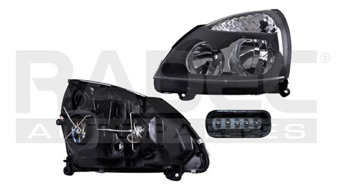 FARO RN CLIO 05-10 ELECTRICO FONDO GRIS P/FOCO HALOGENO S/FOCO DEPO IZQ