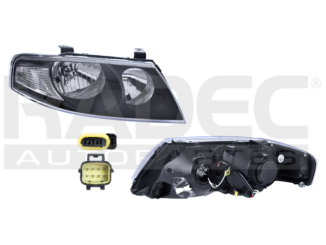 FARO RN SCALA 10-13 ELECTRICO S/MOTOR FONDO NEGRO P/FOCO HALOGENO S/FOCO DEPO DER