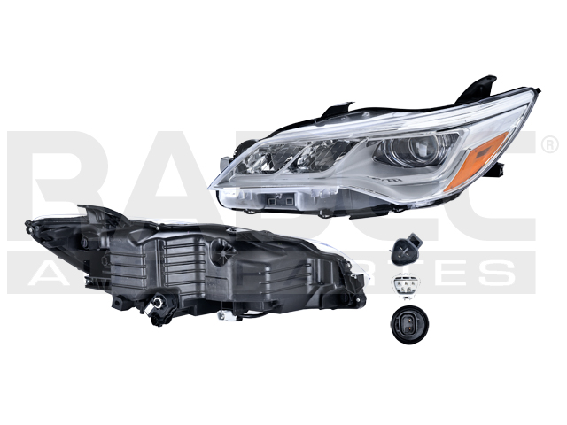 FARO TY CAMRY 15-17 FONDO CROMADO C/LEDS C/FOCO DEPO IZQ