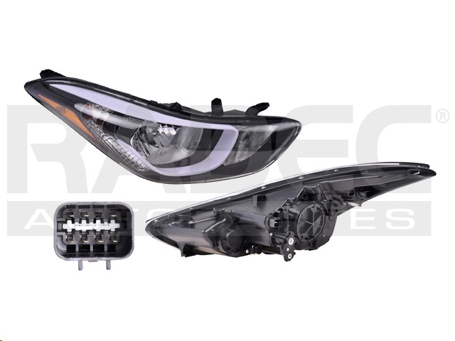 FARO HY ELANTRA 15-16 S/LEDS C/FOCO DEPO DER