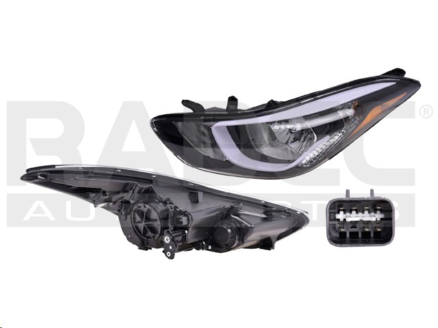 FARO HY ELANTRA 15-16 S/LEDS C/FOCO DEPO IZQ