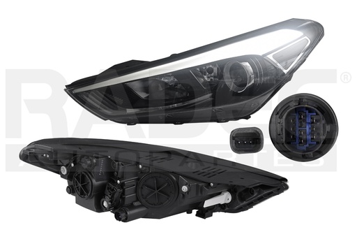FARO HY TUCSON 16-18 ELECTRICO C/MOTOR C/LEDS S/FOCO 9 PINES DEPO IZQ