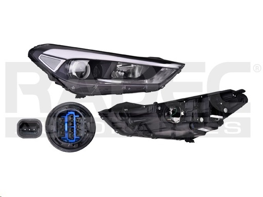 FARO HY TUCSON 16-18 ELECTRICO C/MOTOR 7 PINES TYC DER