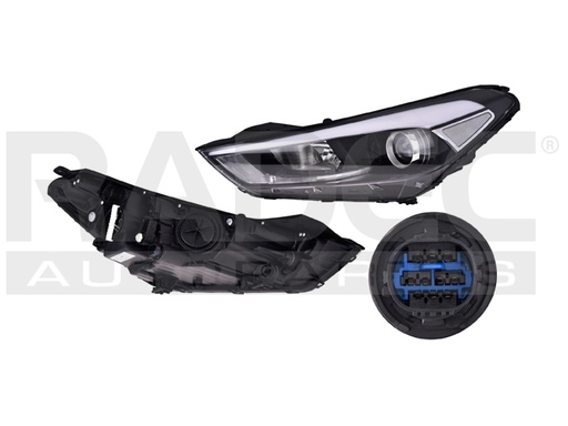 FARO HY TUCSON 16-18 ELECTRICO C/MOTOR 7 PINES TYC IZQ