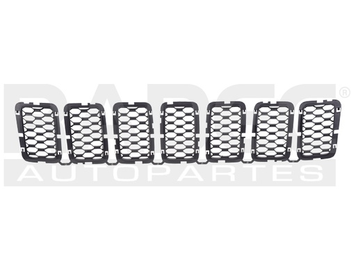 PARRILLA JP GRAND CHEROKEE 17-22 (INSERTO) 7 PIEZAS PLASTICO EN COLOR NEGRO