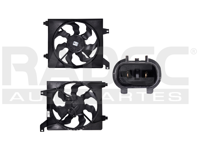 MOTOVENTILADOR DG ATTITUDE 06-11 L4 1.4, 1.6 LTS P/AA SENCILLO COMPLETO 2 PINES TY