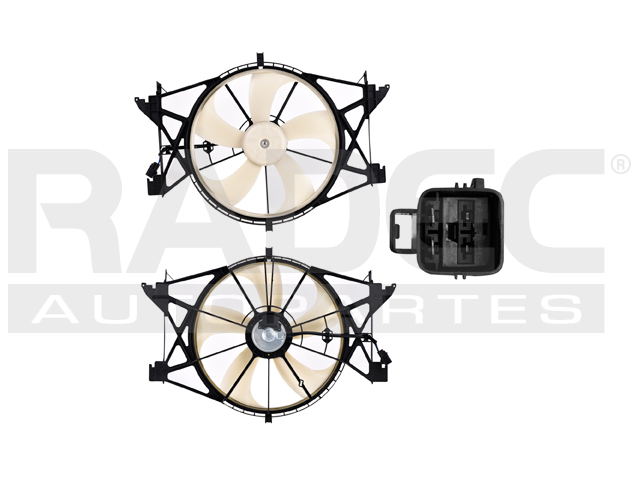 MOTOVENTILADOR DG NEW RAM 1500 09-19 V8 4.7, 5.7 LTS P/RAD SENCILLO COMPLETO 2 PINES KS