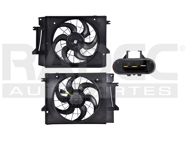 MOTOVENTILADOR FD VILLAGER 99-02 V6 3.3 LTS P/RAD SENCILLO COMPLETO 3 PINES KS