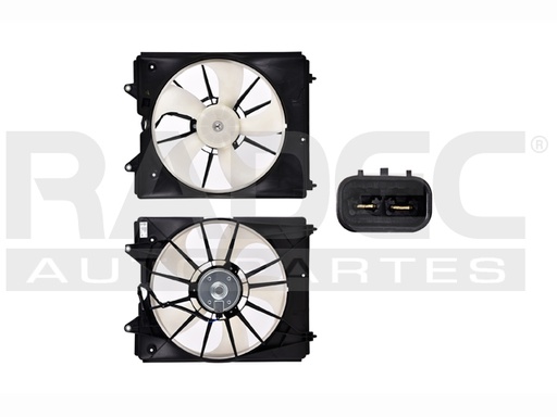 MOTOVENTILADOR HD ODYSSEY 11-17 V6 3.5 LTS P/RAD SENCILLO COMPLETO 2 PINES TY