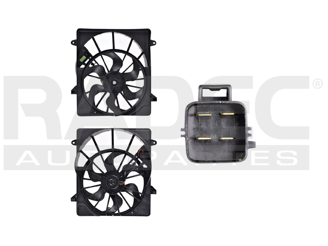 MOTOVENTILADOR JP LIBERTY 08-13 V6 3.7 LTS P/RAD C/RESISTENCIA SENCILLO COMPLETO 4 PINES TY