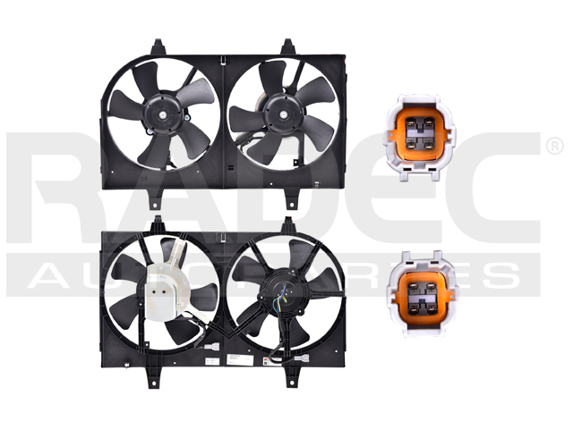 MOTOVENTILADOR NS MAXIMA 00-01 V6 3.0 LTS DOBLE COMPLETO 2 Y 2 PINES TY