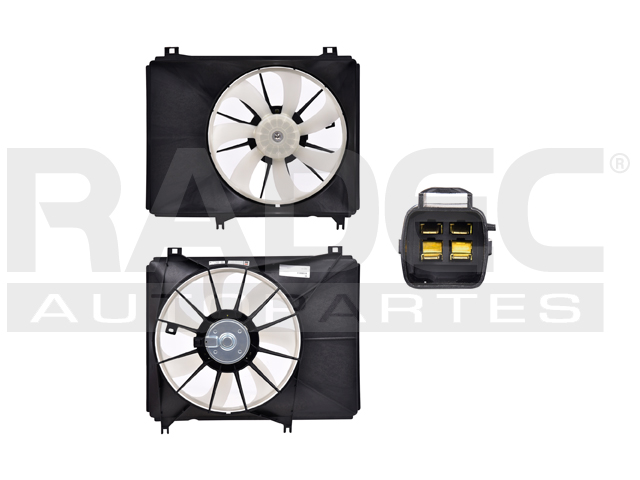 MOTOVENTILADOR SZ SWIFT 11-17 L4 1.4 LTS P/RAD SENCILLO COMPLETO 4 TERMINALES TY