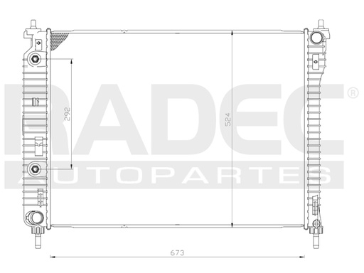 RADIADOR CV CAPTIVA/SATURN 08-15 L4 V6 2.4/3.0/3.5/3.6 LTS C/AA AUT 26 3/8X20X26MM ALUM SOLD POLAR
