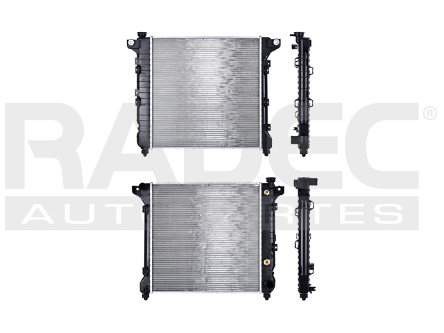 RADIADOR DG DAKOTA 97-99 L4, V8 2.5L, 5.2, 5.9 LTS C/S AA AUT 21 6/7X22 1/3X32MM ALUM SOLD POLAR