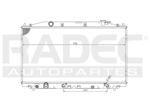 RADIADOR HD ACCORD 08-12/CROSSTOUR 12-15 L4 2.4 LTS AUT C/S AA 15 3/4X30 1/6X16MM ALUM SOLD POLAR