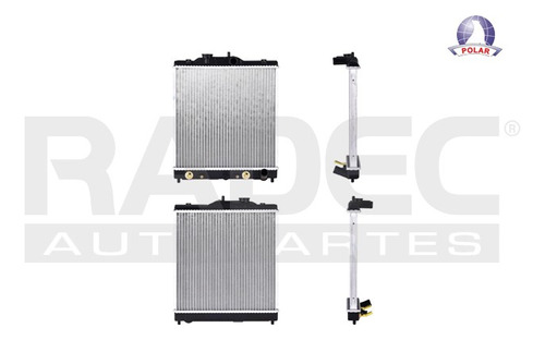 RADIADOR HD CIVIC 92-00 L4 1.6 LTS C/S AA AUT 13 7/9X13 5/7X26MM ALUM SOLD POLAR