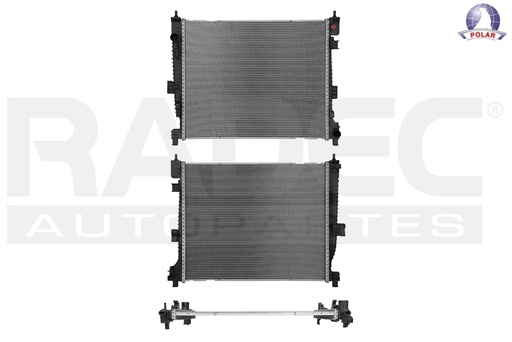 RADIADOR JP GRAND CHEROKEE 16-18/DG DURANGO 16-20 V6 3.0, 3.6 LTS C/AA STD 25X20 5/7X16MM ALUM SOLD POLAR