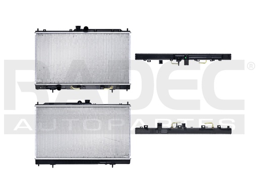 RADIADOR MT LANCER 02-07 L4 2.0, 2.4 LTS C/S AA AUT 14 3/4X27X16MM ALUM SOLD POLAR