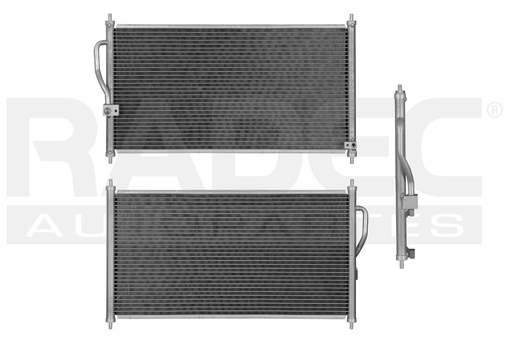 CONDENSADOR DE AIRE HD CR-V 97-01 L4 1.8 2.0 LTS AUT 22 7/8X11 5/8X16MM ALUM SOLD POLAR