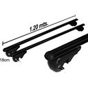 BARRA P/TOLDO ALUMINIO NEGRO CON LLAVE 120 CM